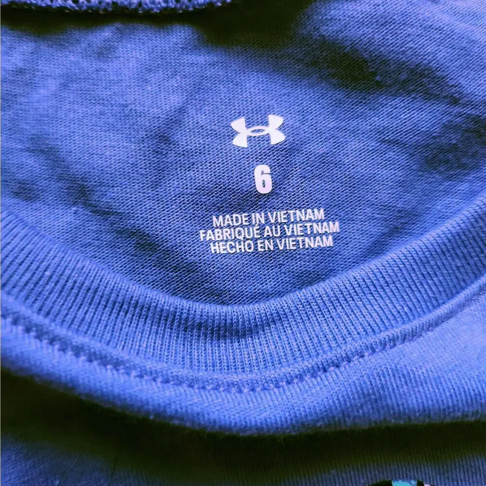 Under Armour Girls Long Sleeve Peplum Top | Violet Storm | Size 6 NWT